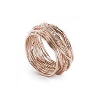 Anello Rubinia Donna Classic in Oro rosa Diamante 0.18 Ct AN13RBT